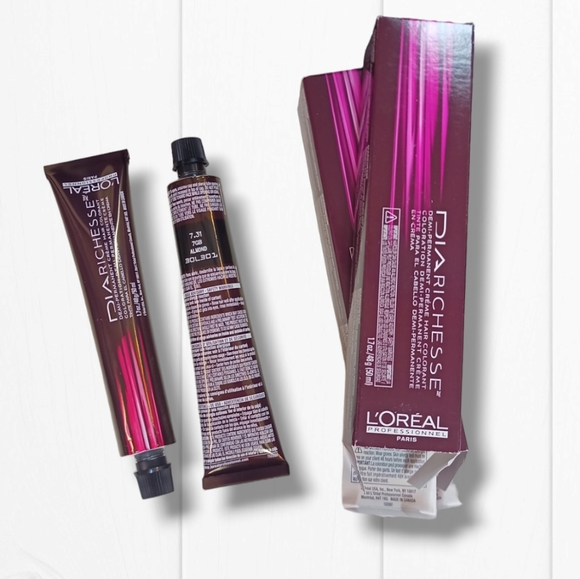 L'Oreal Professionnel DIARichesse 2 Tubes Ammonia-Free 7.31/7GB Almond - Picture 9 of 16